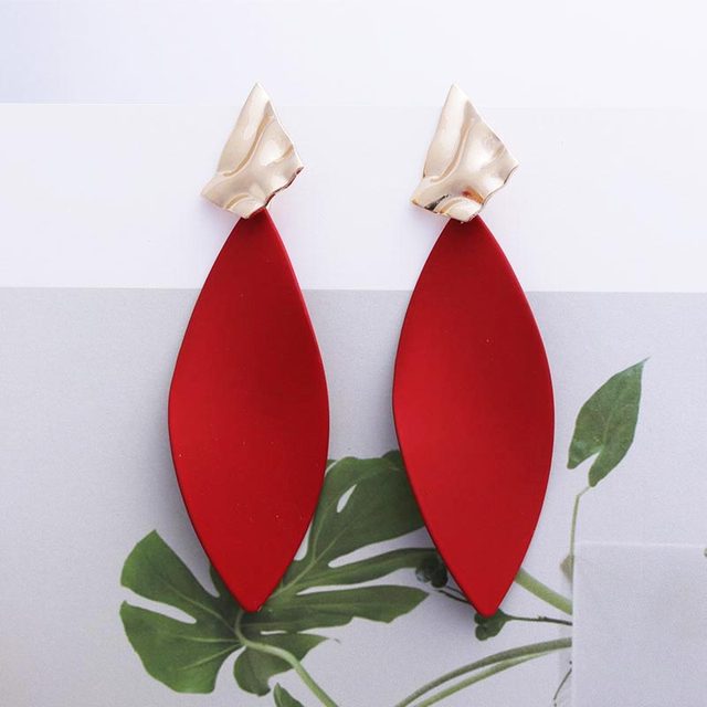 2019 Retro Vintage Statement Earrings White Geometric Long Dangle Earrings for Women Wedding Party Christmas Gift Wholesale