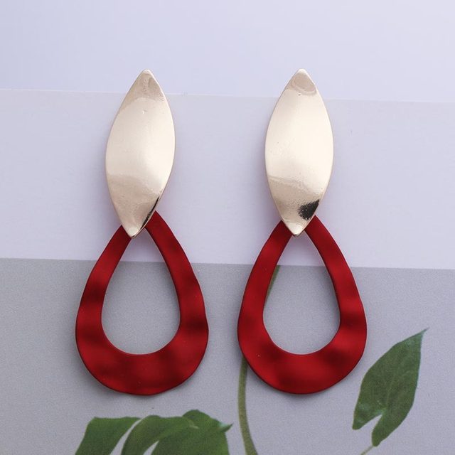 2019 Retro Vintage Statement Earrings White Geometric Long Dangle Earrings for Women Wedding Party Christmas Gift Wholesale