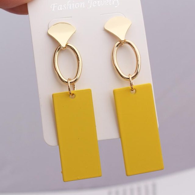 2019 Retro Vintage Statement Earrings White Geometric Long Dangle Earrings for Women Wedding Party Christmas Gift Wholesale