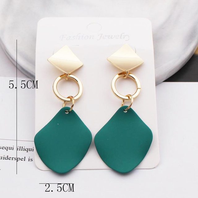 2019 Retro Vintage Statement Earrings White Geometric Long Dangle Earrings for Women Wedding Party Christmas Gift Wholesale