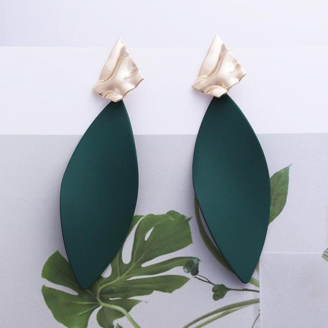 2019 Retro Vintage Statement Earrings White Geometric Long Dangle Earrings for Women Wedding Party Christmas Gift Wholesale