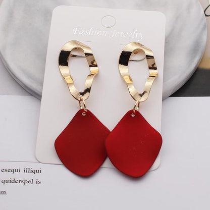 2019 Retro Vintage Statement Earrings White Geometric Long Dangle Earrings for Women Wedding Party Christmas Gift Wholesale