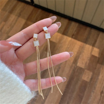 Fashion Butterfly Tassel Drop Earrings For Women Trendy Shiny Moon Star Pearls Dangle Earrings Korean Jewelry Girls Party Gifts